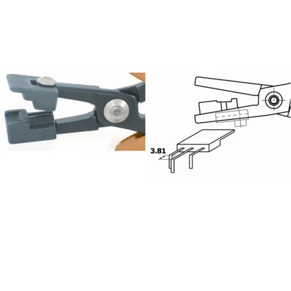 Zange zum Umformen der Stifte von TO 220, 90° Biegung, zentraler Stift bleibt um 3,81 mm länger… – CP-PN5050-17D