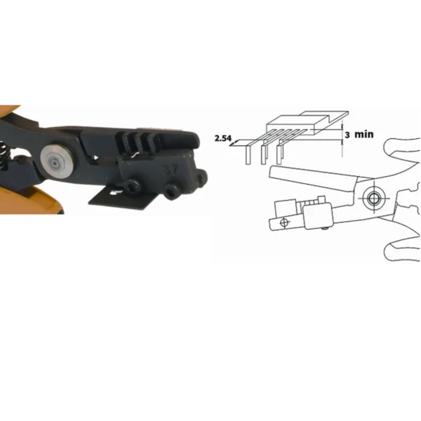 Zange zum Umformen von TO 220, 90° Biegung, Stifte 2-4 um 2,54 mm kürzer als Stifte 1-3-5 – CP-PN5050-37D