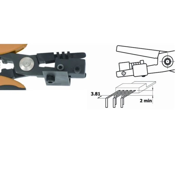 Zange zum Umformen von TO 220, 90° Biegung, Stifte 2-4 um 3,81 mm kürzer als Stifte 1-3-5 – CP-PN5050-46D