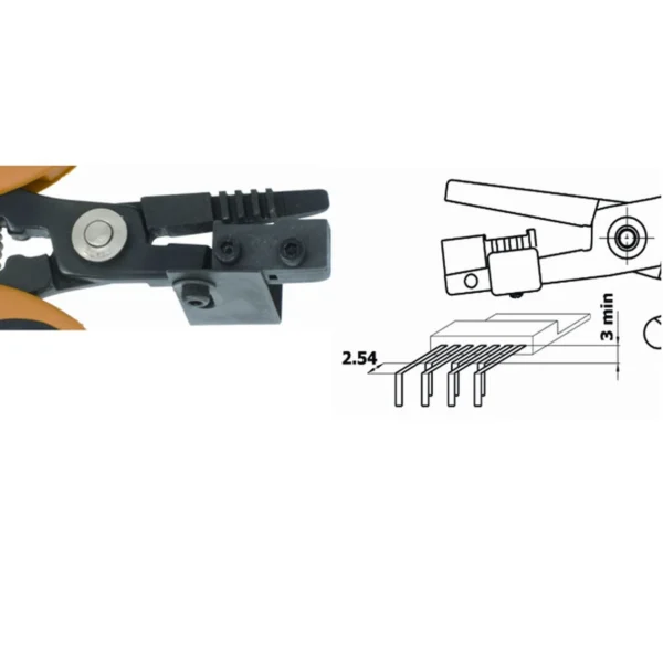 Zange zum Umformen von TO 220, 90° Biegung, Stifte 2-4-6 um 2,54 mm kürzer als Stifte 1-3-5-7. – CP-PN5050-47D