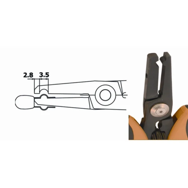 C- Form Formzange, leichte Handhabung durch speziellen Radius, Klingenstärke 5 mm, Länge 150 mm. – CP-PNG5000D