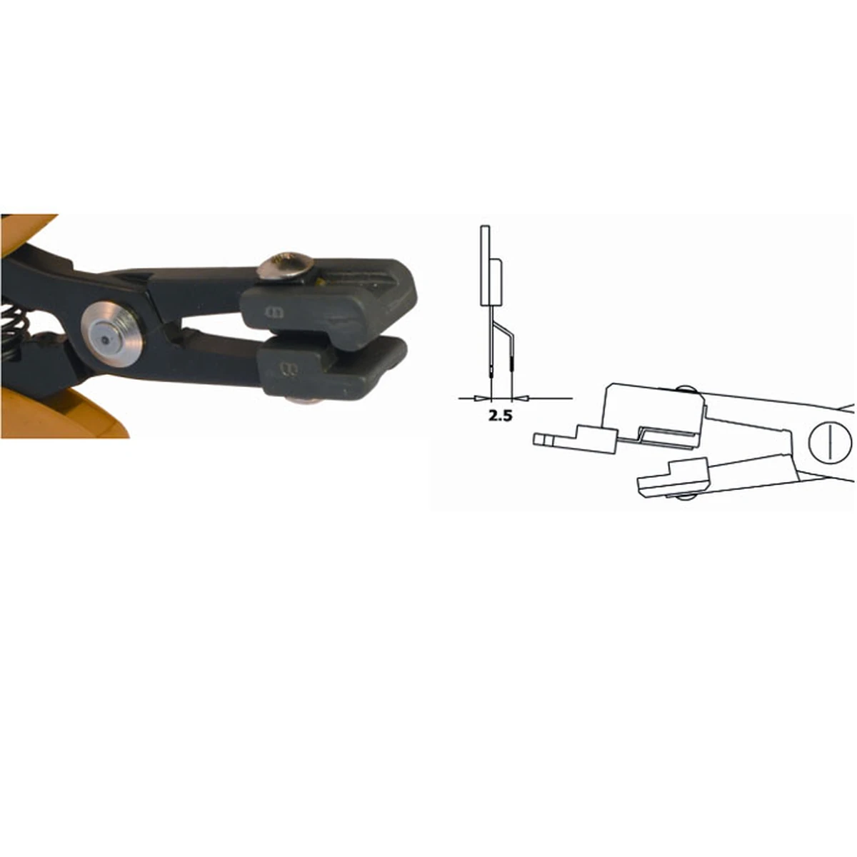 Zange zum Umformen der Seitenstifte von TO 220 & TO 247, Raster 2,54mm. ESD. Klingenstärke 5 mm… – CP-PN5050-10D