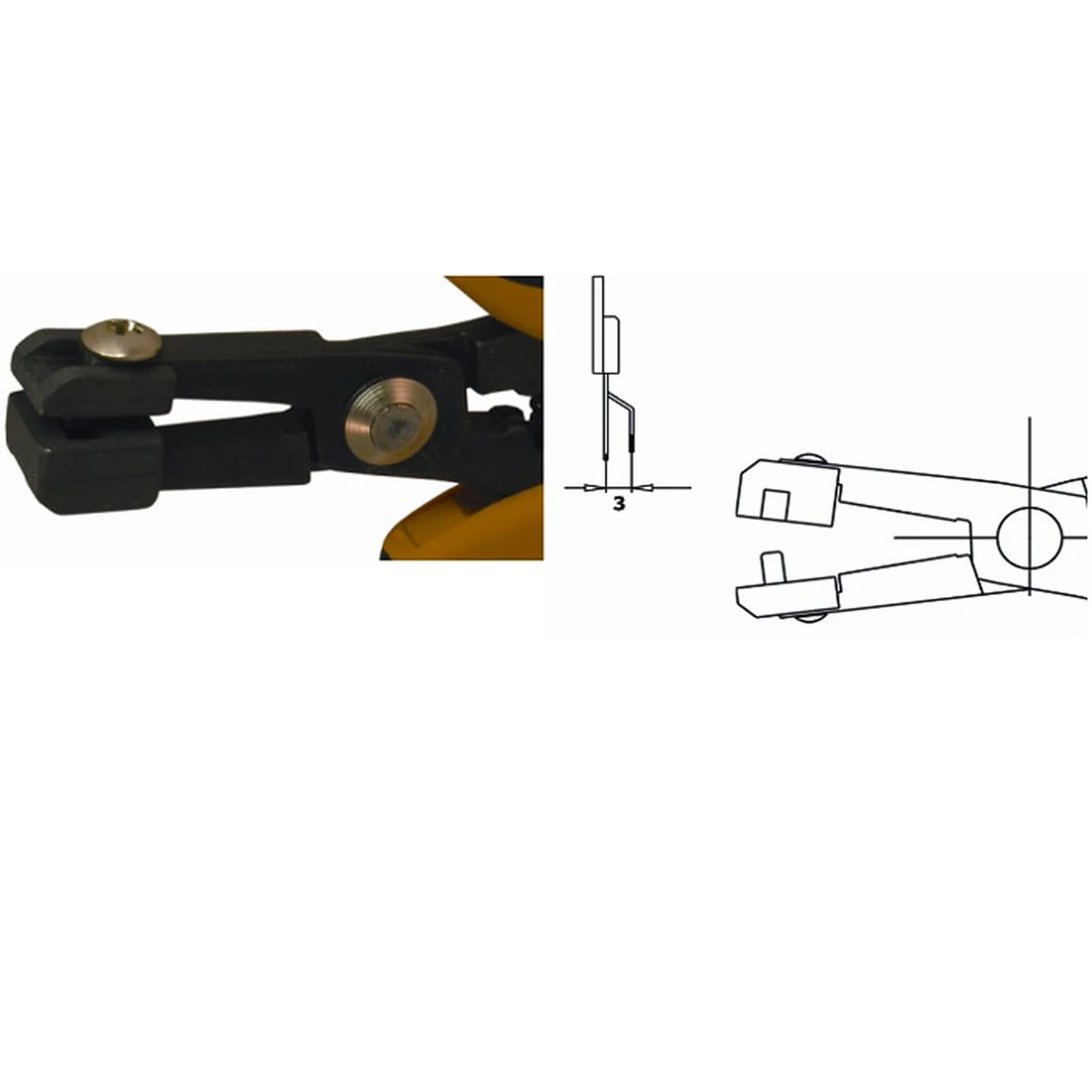 Zange zum Umformen des zentralen Stifts von TO 220, Raster 3,0 mm. ESD. Klingenstärke 5,0 mm, Länge… – CP-PN5050-14D