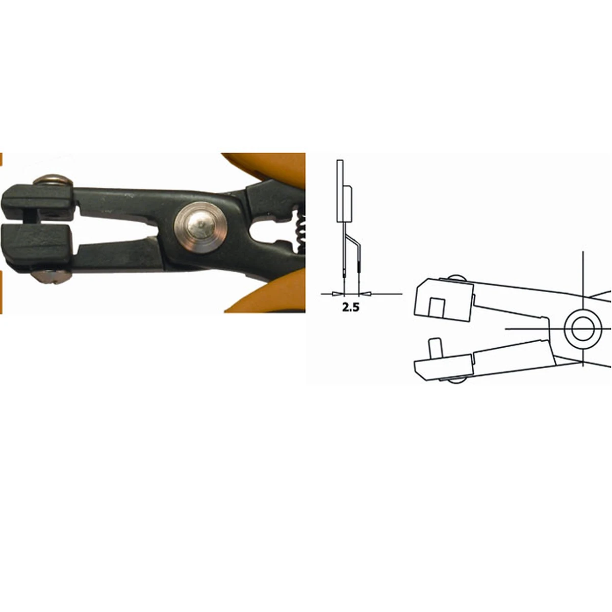 Zange zum Umformen des zentralen Stifts von TO 220, Raster 2,54 mm. ESD. Klingenstärke 5,0 mm… – CP-PN5050-15D