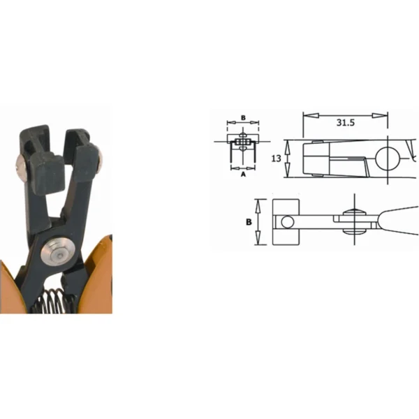 Formt den Bauteilpin in U-Form. A= 10,16 mm. ESD. Länge 150 mm. – CP-PPR5001D