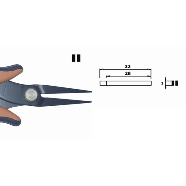 Innenfläche glatt, ideal für die Anwendung in schwer erreichbaren Bereichen. Klingenstärke 3 mm… – CP-PN2008D