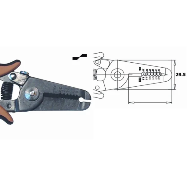 Kann als Schere, Kabelstripper und Zange verwendet werden. Für Ø 0,25-0,81 mm (30-20 AWG). Länge… – CP-CSP30.1D