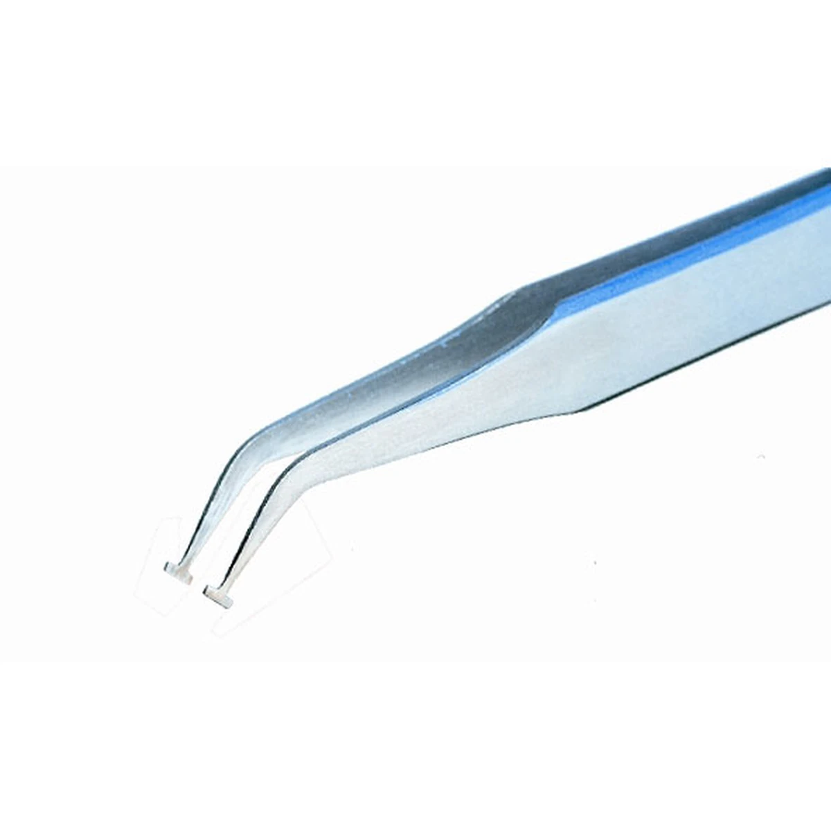 Pinzette mit abgewinkelten Spitzen, zum Greifen von SMD-Komponenten, Länge 120 mm – CP-105