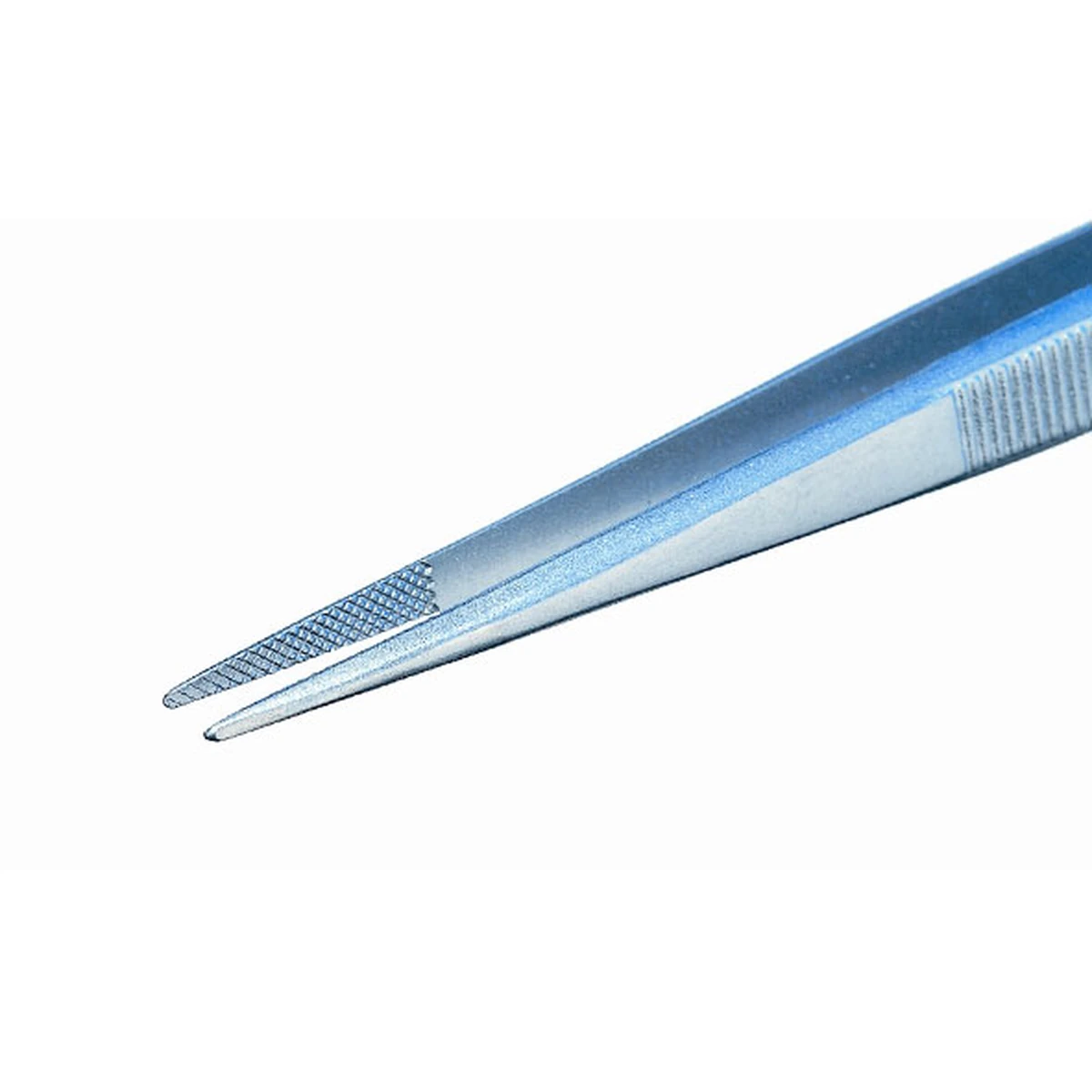 Pinzette mit gezahnten Spitzen und Griffrillen, Länge 160 mm – CP-19