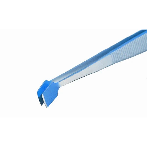 Pinzette mit flachen, abgewinkelten Spitzen zum Greifen sehr kleiner Teile, Länge 120 mm – CP-36A