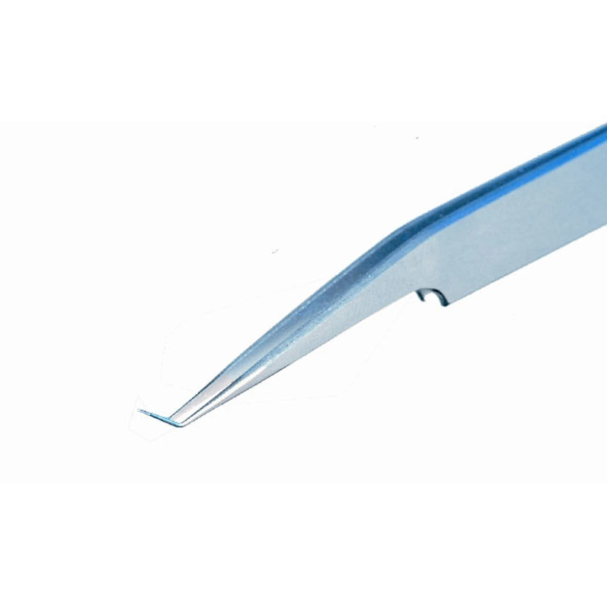 Pinzette mit sehr feinen Spitzen, 40° abgewinkelt, zum Arbeiten mit Mikro-Komponenten, Länge 120 mm – CP-51S