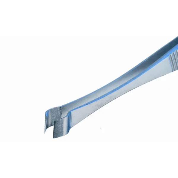 Pinzette mit abgewinkelten Spitzen, für das Arbeiten mit 2,5-5 mm-Ø grossen, runden Bauteilen… – CP-573