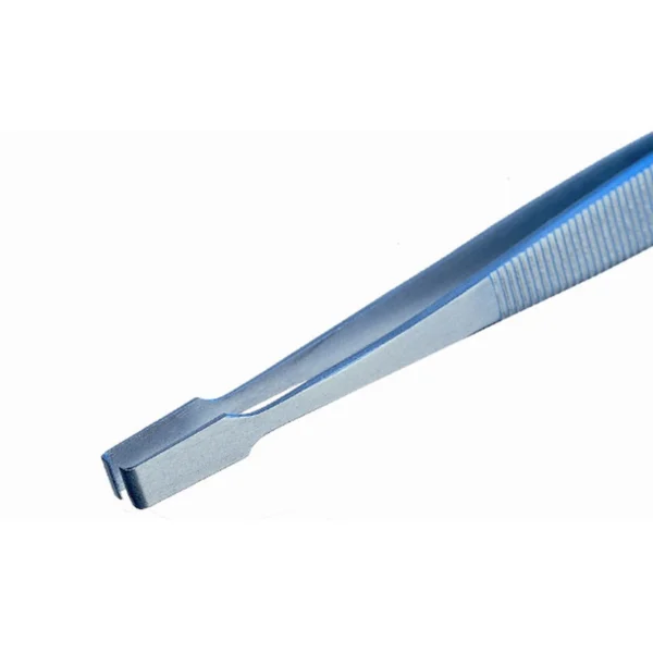Pinzette mit flachen, nach innen abgewinkelten Spitzen, zum Extrahieren von Bauteilen, Länge 120 mm – CP-581