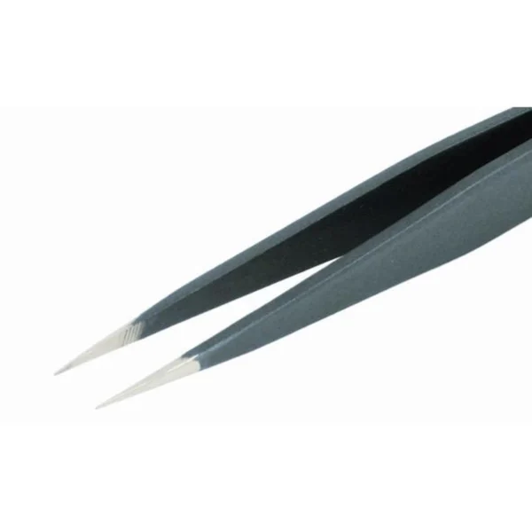 Pinzette mit feinen Spitzen, Länge 120 mm, ESD. – CP-0-ESD