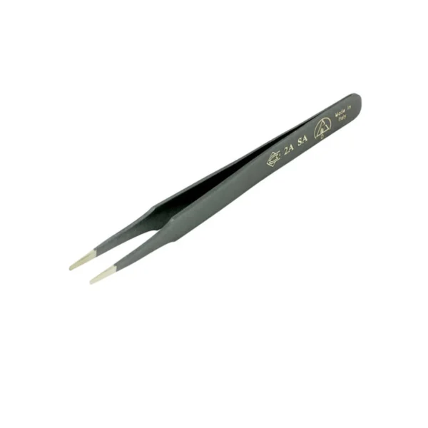 Pinzette mit abgerundeten, flachen Spitzen, Länge 120 mm, ESD – CP-2A-ESD