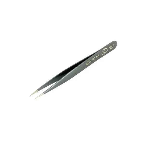 Pinzette mit festen und flachen Spitzen, Länge 110 mm, ESD – CP-3C-ESD