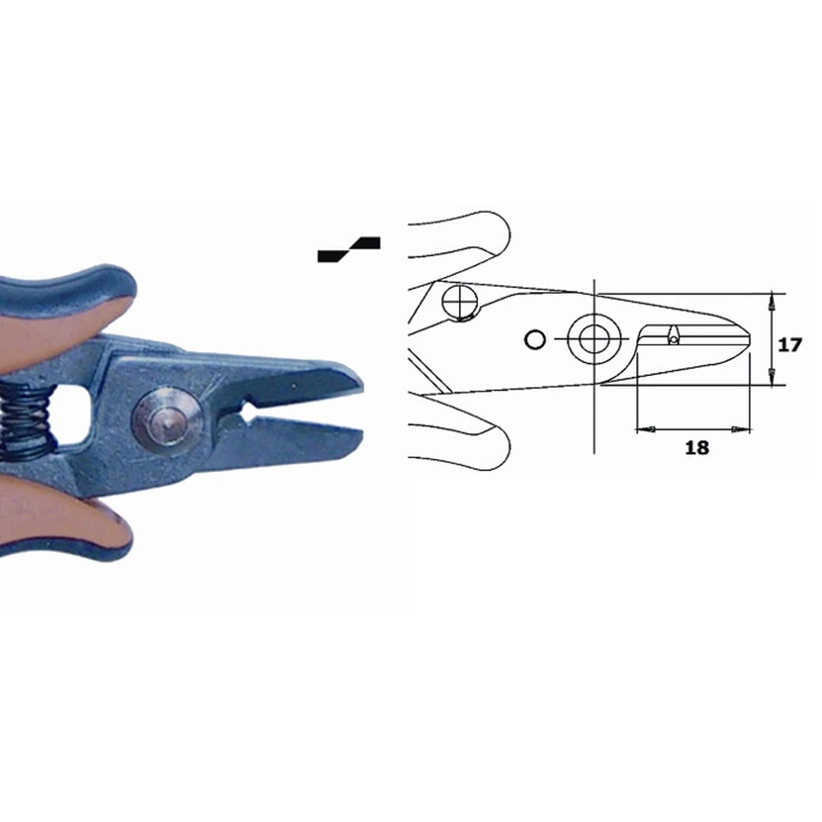 Kann als Schere (Ø 1.3mm-16 AWG) und als Kabelstripper (0,4mm-26 AWG) verwendet werden. Länge 144 mm – CP-CSF30