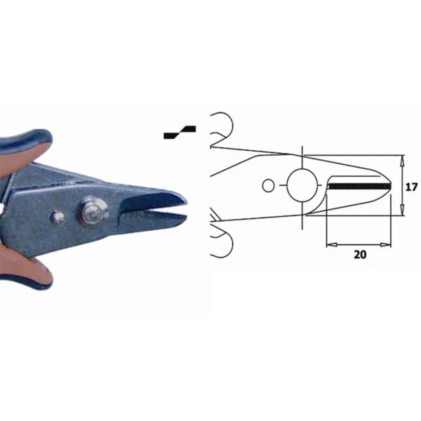 Schere für das Arbeiten mit Kevlar. ESD. Werkzeuglänge 148 mm – CP-CCS-12-NBD