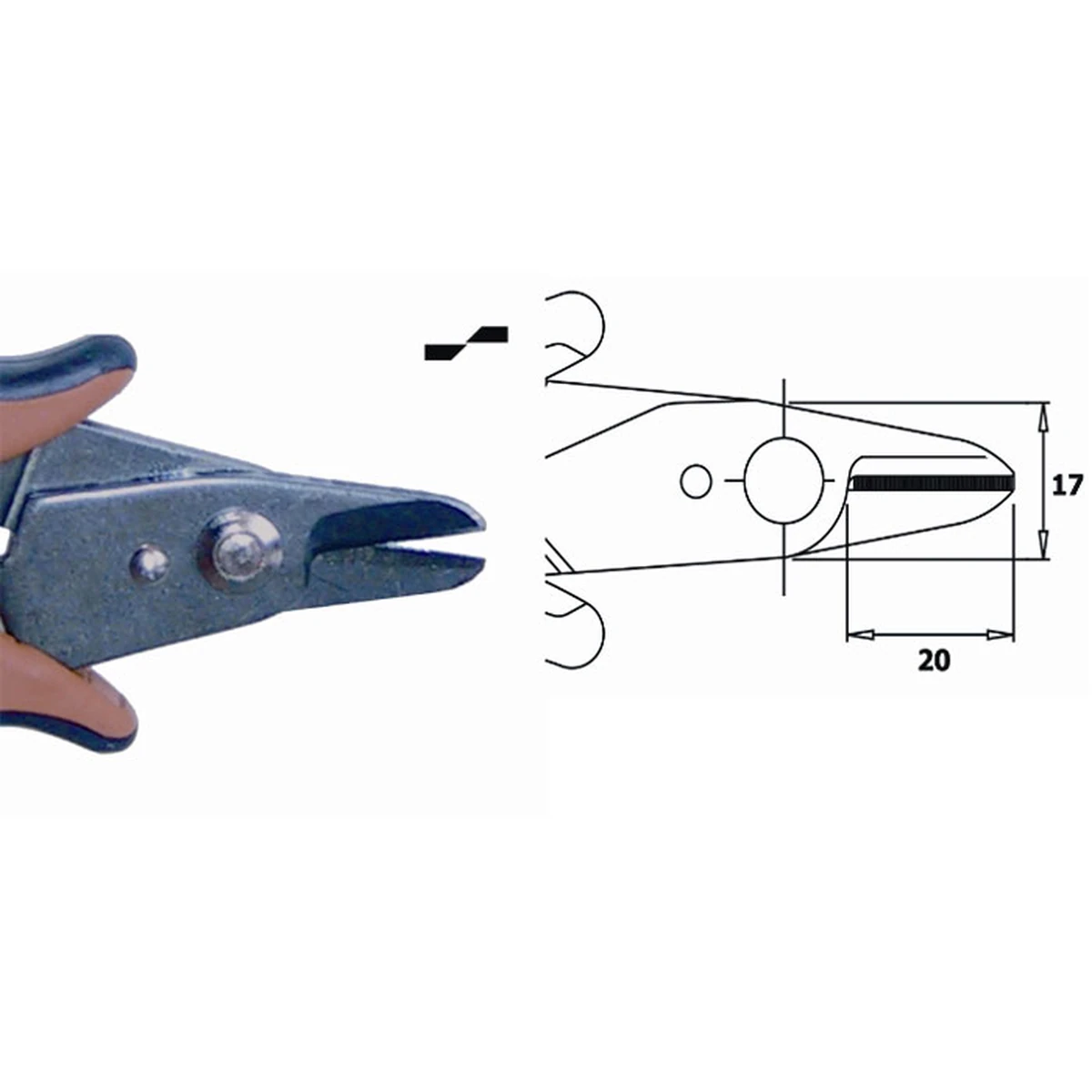 Schere für das Arbeiten mit Kevlar. ESD. Werkzeuglänge 148 mm – CP-CCS-12-NBD