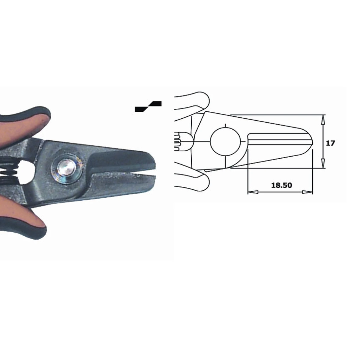 Universalschere für elektronische Arbeiten, ESD. Klingenstärke 3,0 mm, Länge 144 mm – CP-CS30D