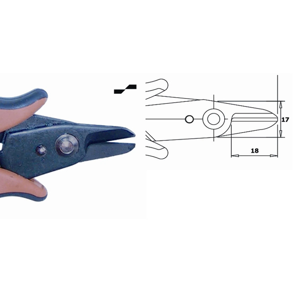 Schere für Goldschmiedearbeiten, ESD. Klingenstärke 3,0 mm, Werkzeuglänge 148 mm – CP-CSO30D
