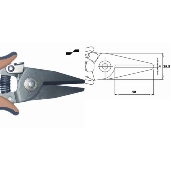 Starke Universalschere für elektronische und auch Hobbyarbeiten. ESD. Länge 165 mm – CP-CSP30.5D