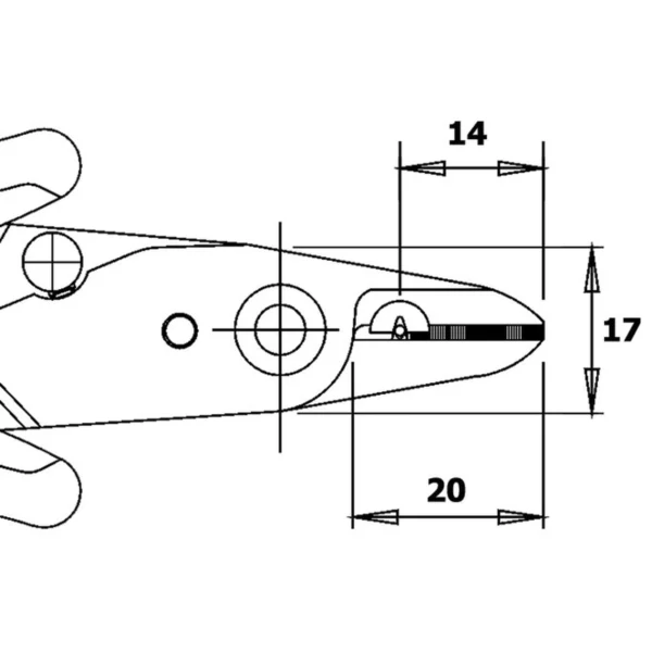 Zum Schneiden von Kevlar® und Abziehen von optischen Fasern. Verstellbar von Ø 0,2-1 mm. Länge 148… – CP-CCS-11-NBD