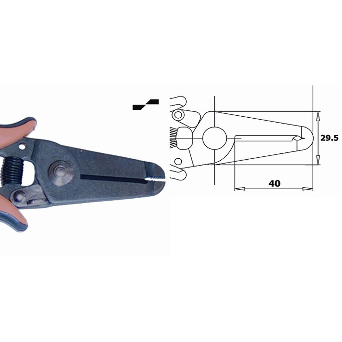 Kann als Schere und Zange verwendet werden. Ø max 10 mm (000 AWG). Länge 165 mm – CP-CSP30.3