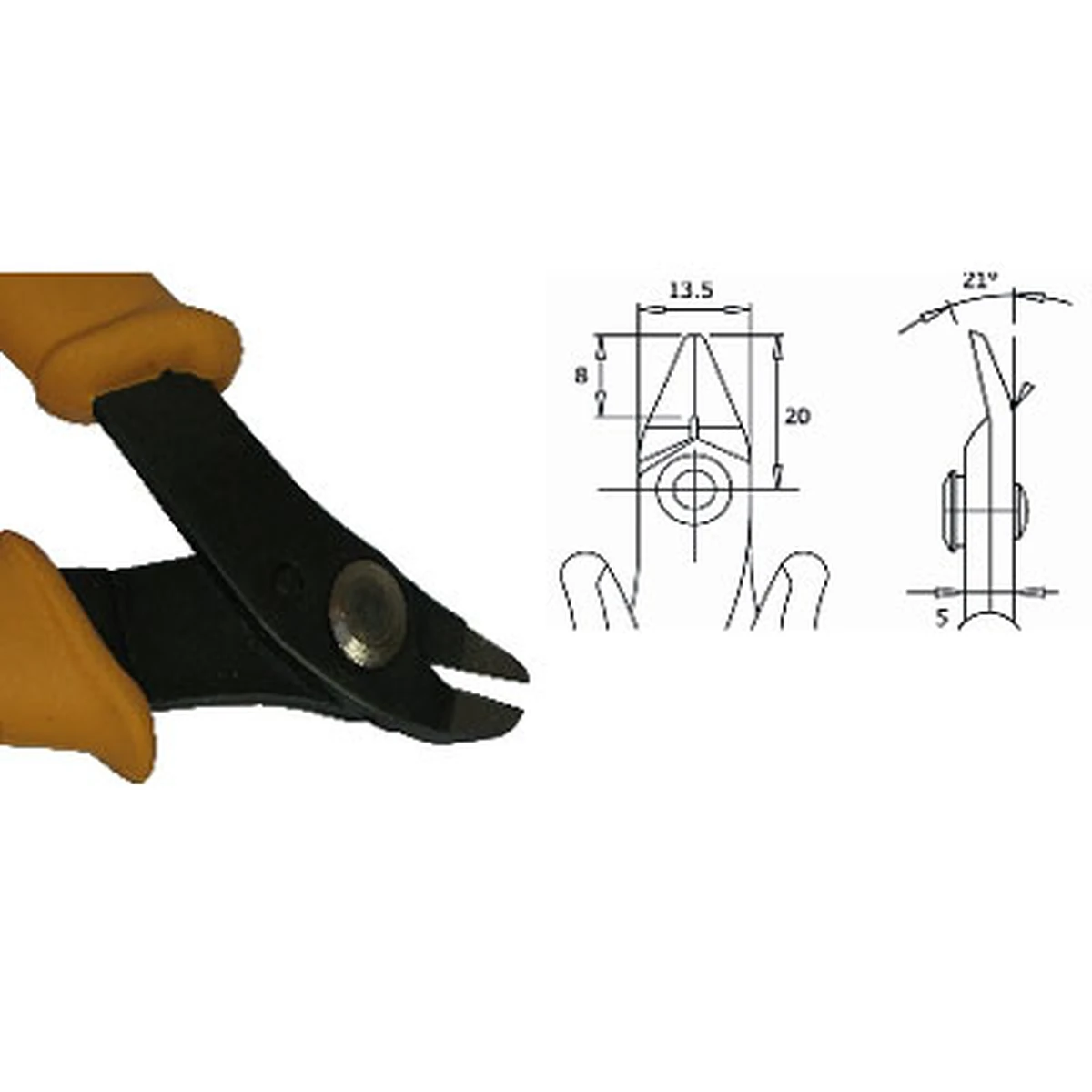Schnittabstand 1,5 mm von der Oberfläche. Klingenstärke 2,5 mm. Werkzeuglänge 160 mm. Kupferdraht… – CP-TR2515LD