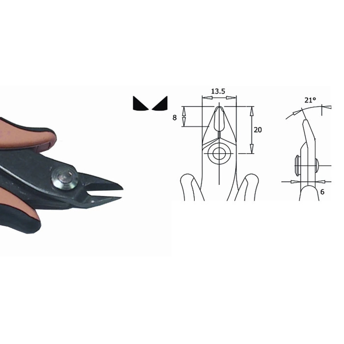 Ergibt schönen Schnitt, für Kunststoffe geeignet. Klingenstärke 3,0 mm. Länge 138 mm. Kupferdraht… – CP-TR30B