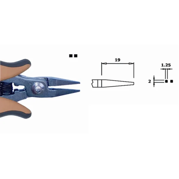 Innenfläche glatt, ideal zur Bearbeitung von Komponenten aller Art. Modellbau. Klingenstärke 5,0… – CP-PN5002D