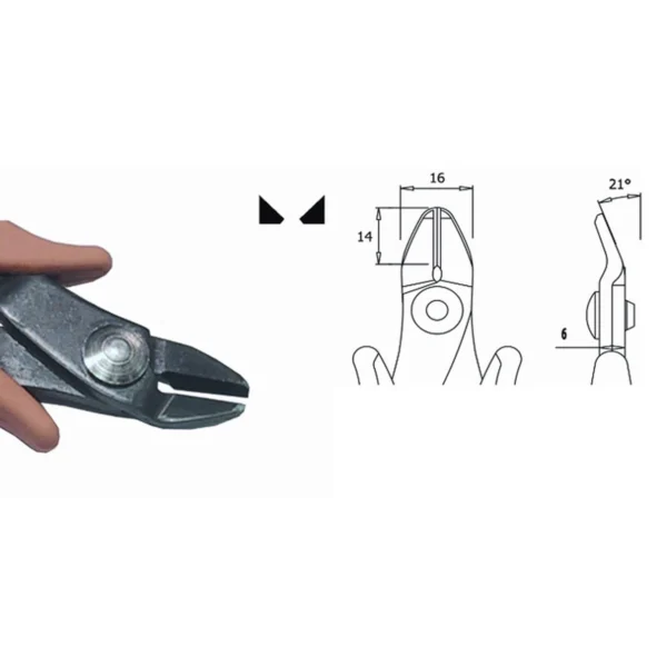 Für widerstandsfähige Materialien. Klingenstärke 3,0 mm. Werkzeuglänge 160 mm. Kupferdraht 2,59 mm. – CP-TRR58D