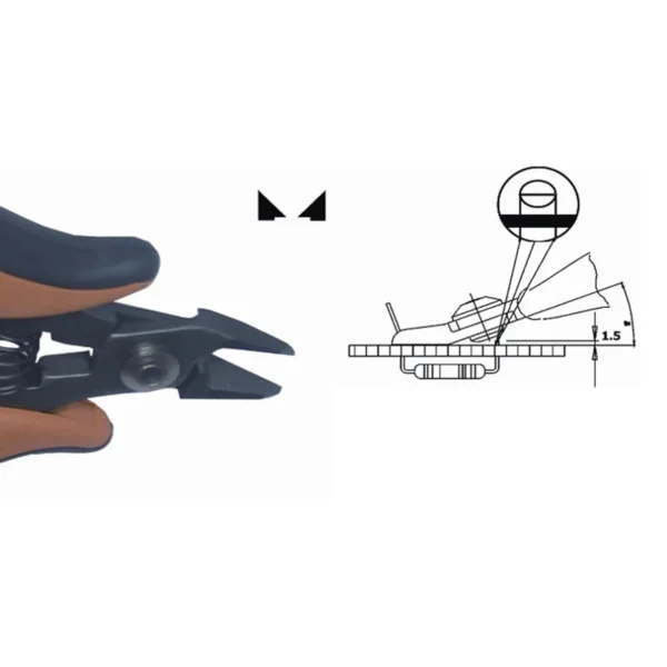 Schneiden von Komponenten 1,5 mm über Oberfläche. Klingenstärke 5,0 mm. Länge 140 mm. Kupferdraht… – CP-TR5015D